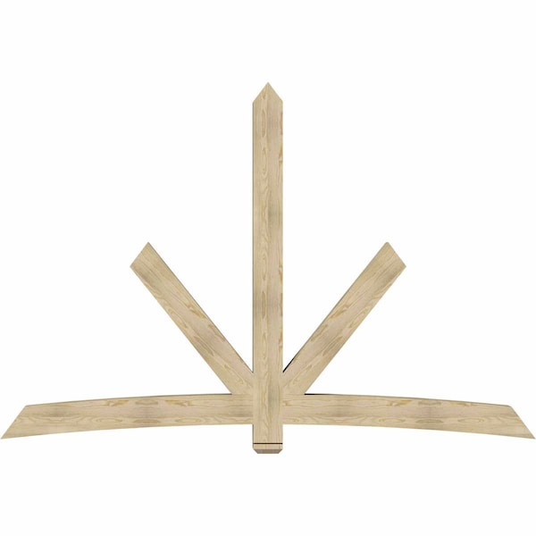 Ekena Millwork Alberta Rough Sawn Timber Gable Bracket, Douglas Fir, 108"W x 72"H x 6"D x 6"F, 16/12 Pitch GBW108X72X0606ALB00RDF - main